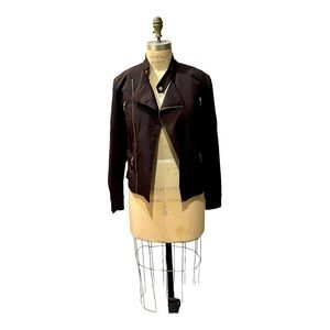 Celine Moto Style Jacket in Dark Brown